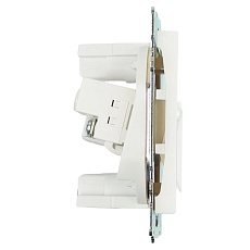 Розетка телевизионная TV + компьютерная RJ-45 Stekker Катрин GLS00-7106-01 белая 49181 5