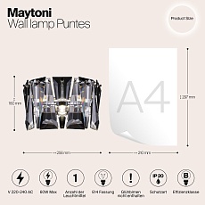 Настенный светильник Maytoni Puntes MOD043WL-01CH 2