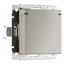 Розетка влагозащ. с зазем. с защит. крышкой и шторками (дымчатый) W1271204/ a069464