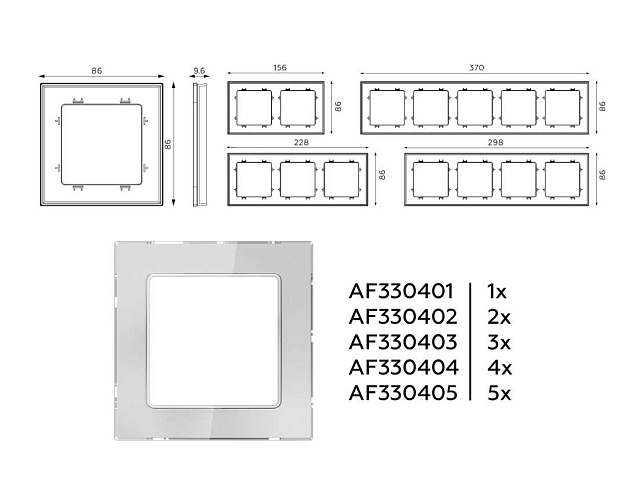 Рамка AMBRELLA VOLT AF330403 Фото № 4