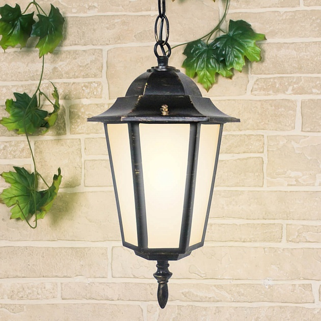 Уличный подвесной светильник Elektrostandard 1004H черное золото a035742 Фото № 3