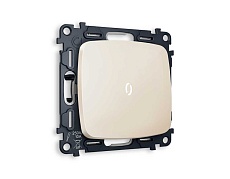 Комплект механизма 1-кл проходного выключателя AMBRELLA VOLT с подсветкой 5600K OMEGA Бежевый глянец QUANT (OP3020, VM105, G25W) MO302035