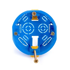 Подрозетник Stekker EBX20-02-2 с лапками для полых стен, синий (без инд. стикера) 39351 1