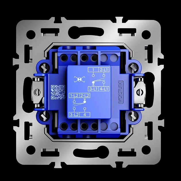 Механизм перекрестного переключателя одноклавишного 10А S70 Voltum VLS0105M Фото № 3