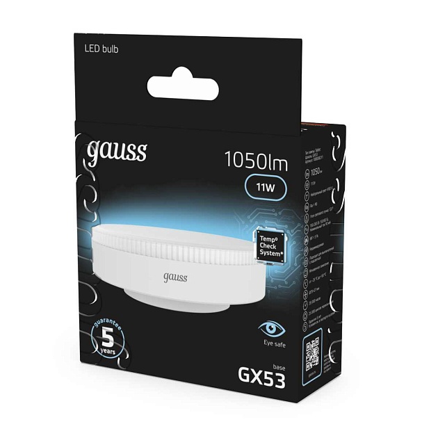 Лампа светодиодная Gauss GX53 11W 4100K матовая 108008211 Фото № 4