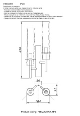 Бра Crystal Lux Primavera AP2 Chrome 1