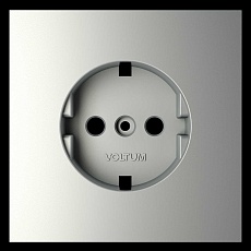 Накладка для розетки с заземлением S70 (сталь) Voltum VLS000605 1