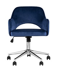 Офисное кресло Stool Group Кларк велюр синий CLARKSON BLUE CHROME 1