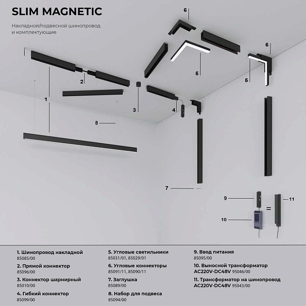 Ввод питания Elektrostandard Slim Magnetic 85095/00 a061245 Фото № 3