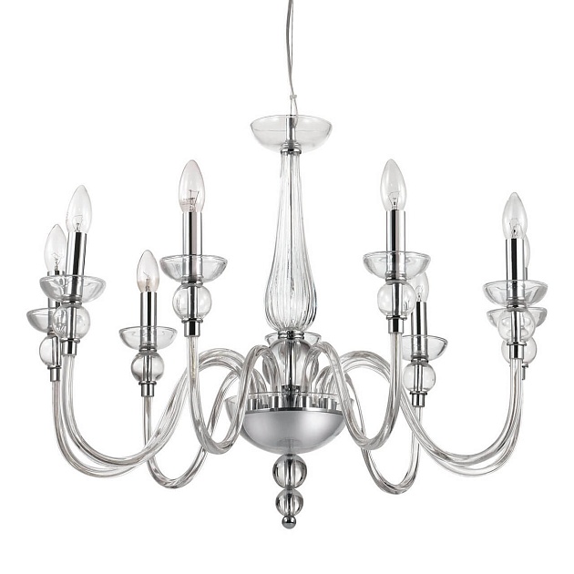Подвесная люстра Ideal Lux Doge SP9 Trasparente 044453 изображение 1 Подвесная люстра Ideal Lux Doge SP9 Trasparente 044453 Фото № 1