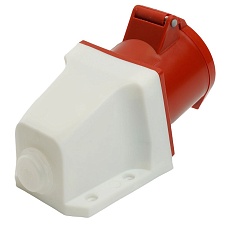 Розетка 3P+PE Stekker с крышкой красный RST32-124-44 49436 4