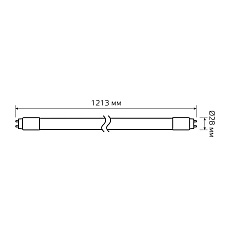 Лампа светодиодная Gauss G13 24W 6500К матовая 93034 2
