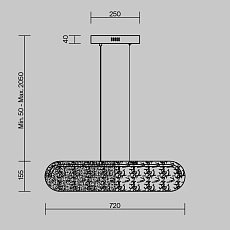 Подвесной светодиодный светильник Freya Eclat FR6182PL-L18BS 1