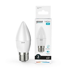 Лампа светодиодная Gauss E27 8W 4100K матовая 33228 4