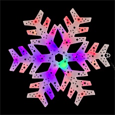 Светодиодная фигура Sneha Снежинка A-264 LED RD//BL, RD/GN "