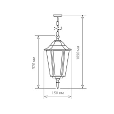 Уличный подвесной светильник Elektrostandard 1004H черное золото a035742 1