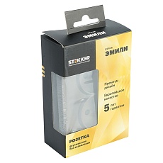 Розетка 2-местная с защитной шторкой, Stekker, б/з, 250В, 16А Эмили, RST10-5116-09, антрацит, soft touch 49929 1