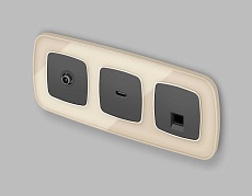 Лицевая панель ТВ-розетки AMBRELLA VOLT OP9130 1