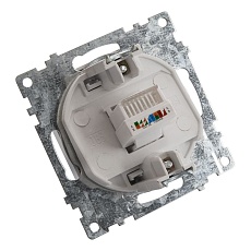 Розетка компьютерная RJ-45 Stekker Катрин серебро GLS00-7107-03 39585 5