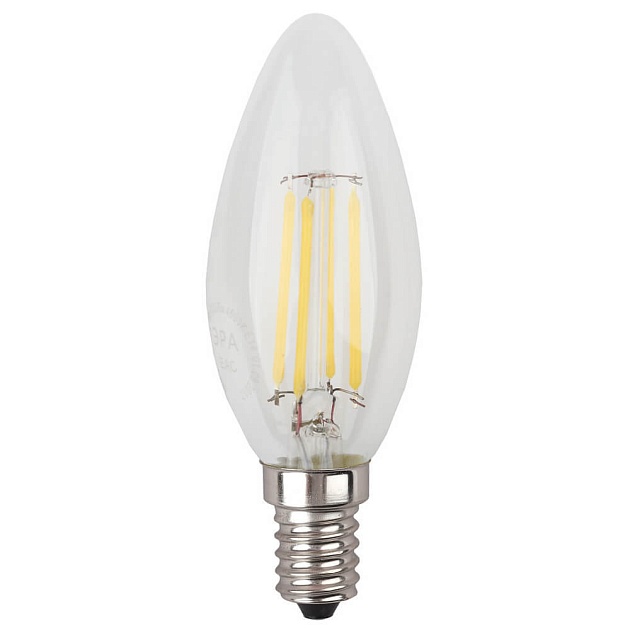 Лампа светодиодная филаментная ЭРА E14 7W 2700K прозрачная F-LED B35-7W-827-E14 Б0027942 Фото № 1