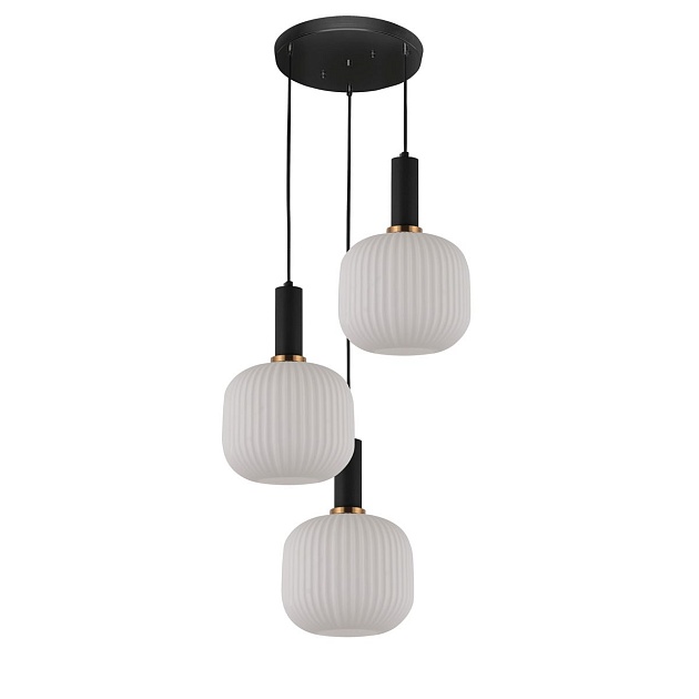 Подвесная люстра Lumina Deco Gato LDP 1217-3 WT+BK Фото № 1