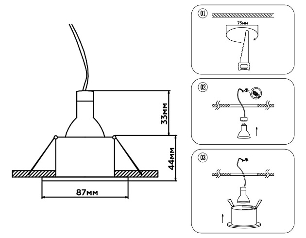 Встраиваемый светильник Ambrella Light Techno Spot Standard Tech TN1188 Фото № 2
