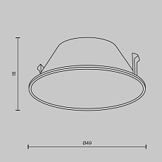 Декоративная рамка-отражатель Maytoni Technical Wise Ring057-7-GF 1