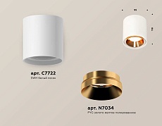 Комплект накладного светильника Ambrella light Techno Spot XS7722004 SWH/PYG белый песок/золото желтое полированное (C7722, N7034) 2