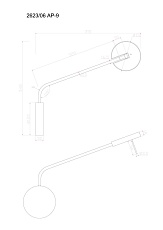 Бра Divinare Malcone 2623/06 AP-9 1