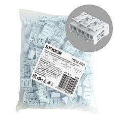 Клемма монтажная Stekker, LD294-4003, для подключения фазных проводников, 3 контактные группы (3 ввода, 3 вывода на полюс) 32734