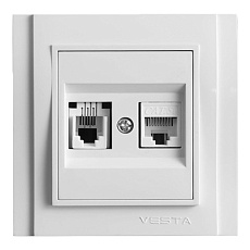 Розетка LAN/телефонная Vesta-Electric Verona белый FRZ00020104BEL