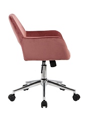 Поворотное кресло Stool Group Ross велюр розовый ROSS CHROME VELVET ROSE 1