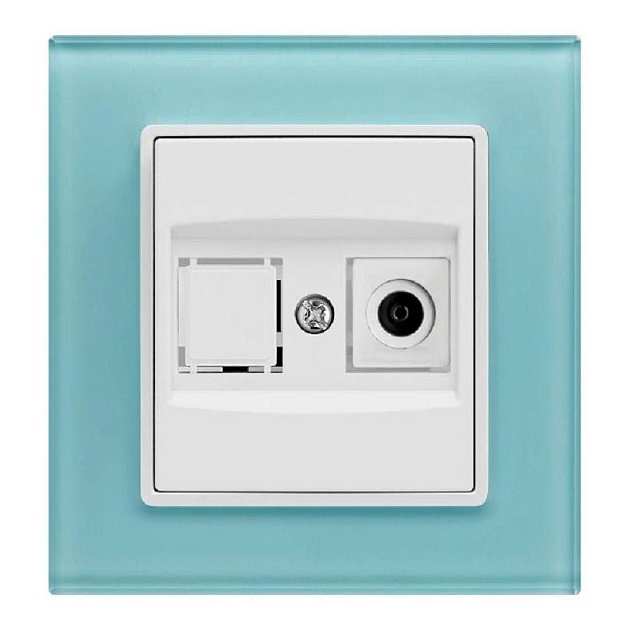 ТВ-розетка Vesta-Electric Exclusive Blue голубая FRZ00040005SIN Фото № 1