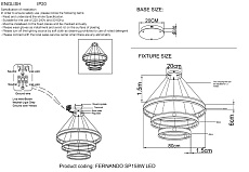 Подвесной светодиодный светильник Crystal Lux Fernando SP158W Led Coffee/Black 1