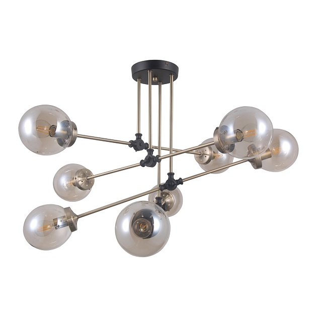 Потолочная люстра Gerhort G71162/8BK+AB AMB изображение 1 Потолочная люстра Gerhort G71162/8BK+AB AMB Фото № 1