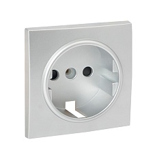 Валенсия лицевая панель розетки 1-местной с/з 16А сталь с защ. штор. EKF PROxima ESR16-L-028-30