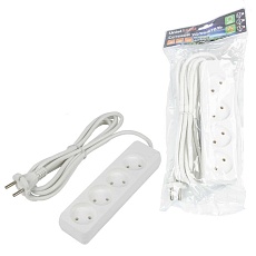 Удлинитель Uniel Ultra 4гн х 3м б/з S-CU4-3 White UL-00009988 1