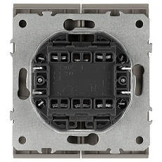 Переключатель ЭРА Arktik 16-1106-07 двойной 10АХ-250В титан Б0070370 2