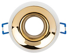 Светильник встраиваемый декоративный ЭРА KL103 WH/GD под лампу MR16 GU5.3 белый/золото Б0056351 3