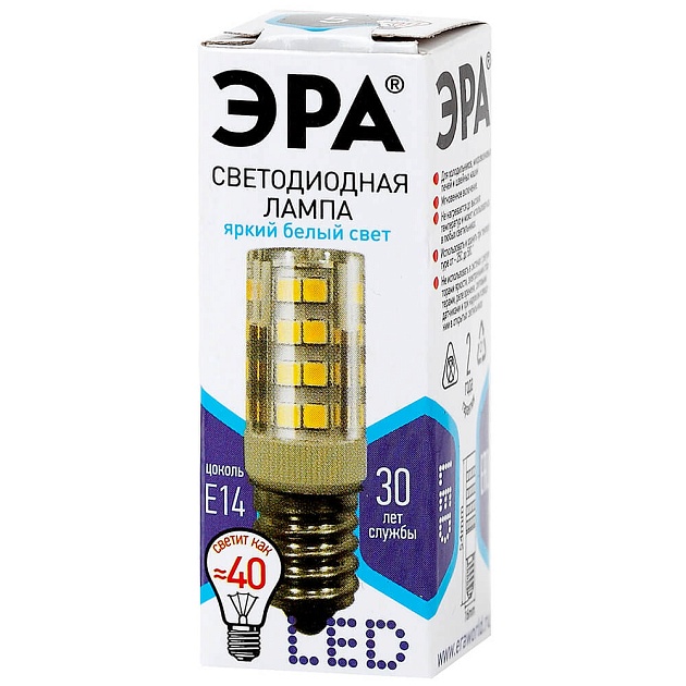 Лампа светодиодная ЭРА E14 5W 4000K прозрачная LED T25-5W-CORN-840-E14 Б0033031 фото 4