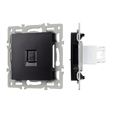 Механизм компьютерной розетки SCT-MPC1-PL-BK (RJ-45, CAT6) Arlight 045334