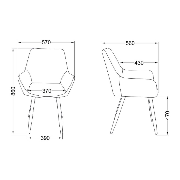Кресло AksHome Pablo светло-серый, велюр 72328 Фото № 2