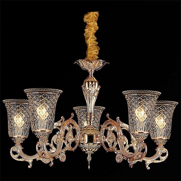 Подвесная люстра Illumico IL7287-5P-48 GD изображение 1 Подвесная люстра Illumico IL7287-5P-48 GD Фото № 1