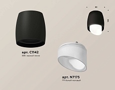 Комплект накладного светильника Ambrella light Techno Spot XS1142042 SBK/FR черный песок/белый матовый (C1142, N7175) 1
