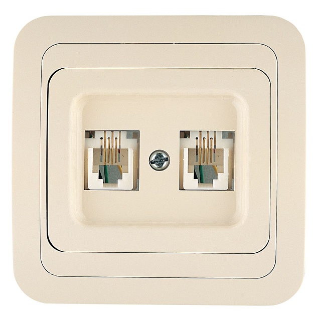 Розетка тf евро двойная Makel Mimoza 25034 Фото № 1