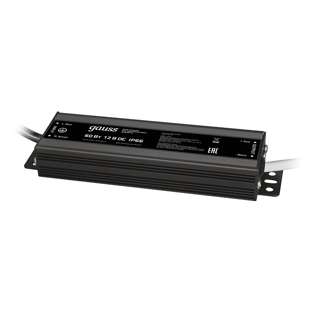 Блок питания Gauss 12V 60W IP66 8A 202023060 Фото № 1