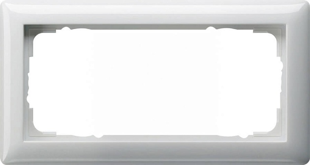 Рамка 2-модульная Gira Standard 55 чисто-белый глянцевый 100203 фото 