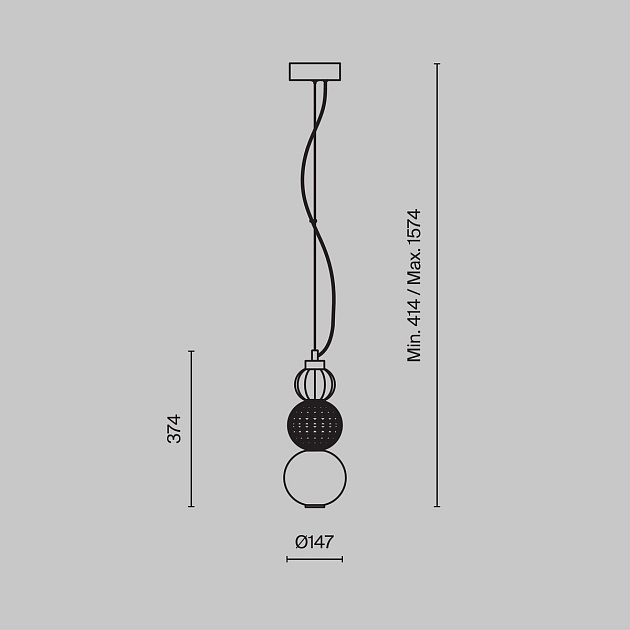 Подвесной светодиодный светильник Maytoni Collar P069PL-L16CH3K Фото № 2