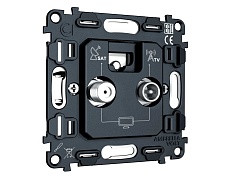 Механизм розетки TV оконечной + SAT 5-862MHz 3.5dB/950-2150MHz 3.5dB AMBRELLA VOLT VM VM217 3