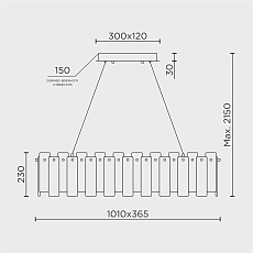 Подвесная люстра Modelux ML.6995.1000 BS 1